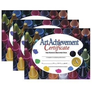 Flipside Hayes Publishing Art Achievement Certificate 8.5" x 11" 30 Per Pack 3 Packs (H-VA570-3) - 1 of 2