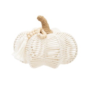 Gallerie II Medium Jute Woven Pumpkin Figurine - 1 of 3