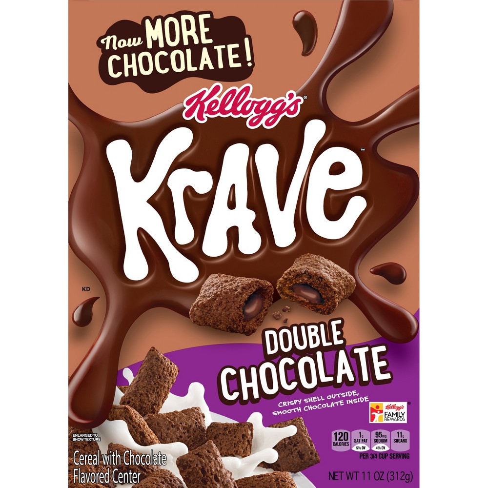 UPC 038000570773 product image for Kellogg's Krave Double Chocolate Cereal 11-oz. | upcitemdb.com