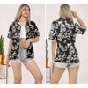 LA LEELA Button Down Shirt for Women Casual Summer Beach Party Colorful Shirt Hawaiian TShirts Short Sleeve Vacation Colorful for Women - 4 of 4