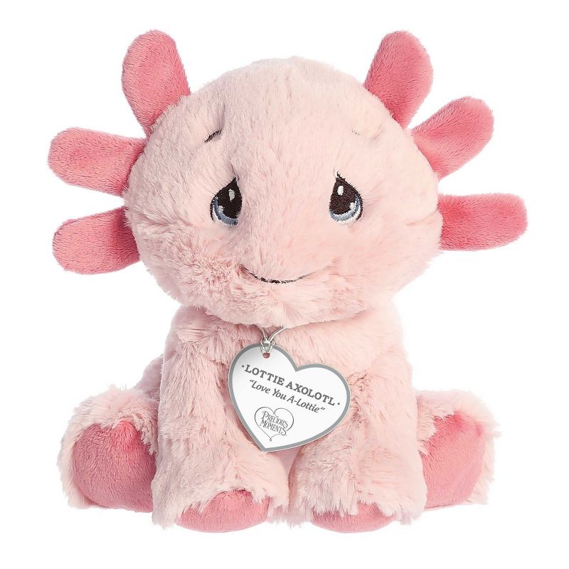 Aurora Small Lottie Axolotl Precious Moments Inspirational Stuffed Animal Pink 6.5", 1 of 6