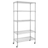5-Tier Steel Wire Shelving with Wheels - 4 of 4