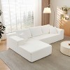 GDFStudio Alaric 103.54" Modern 3-Seater L-Shaped Chenille Upholstered Sectional Sofa with 5 Pillows - 2 of 4