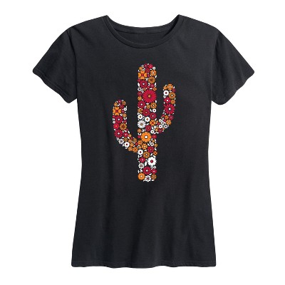 Women's - Country Casuals - Flower Cactus Short Sleeve Graphic T-Shirt