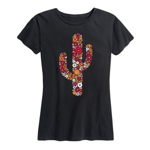 Women's - Country Casuals - Flower Cactus Short Sleeve Graphic T-Shirt - 1 of 4