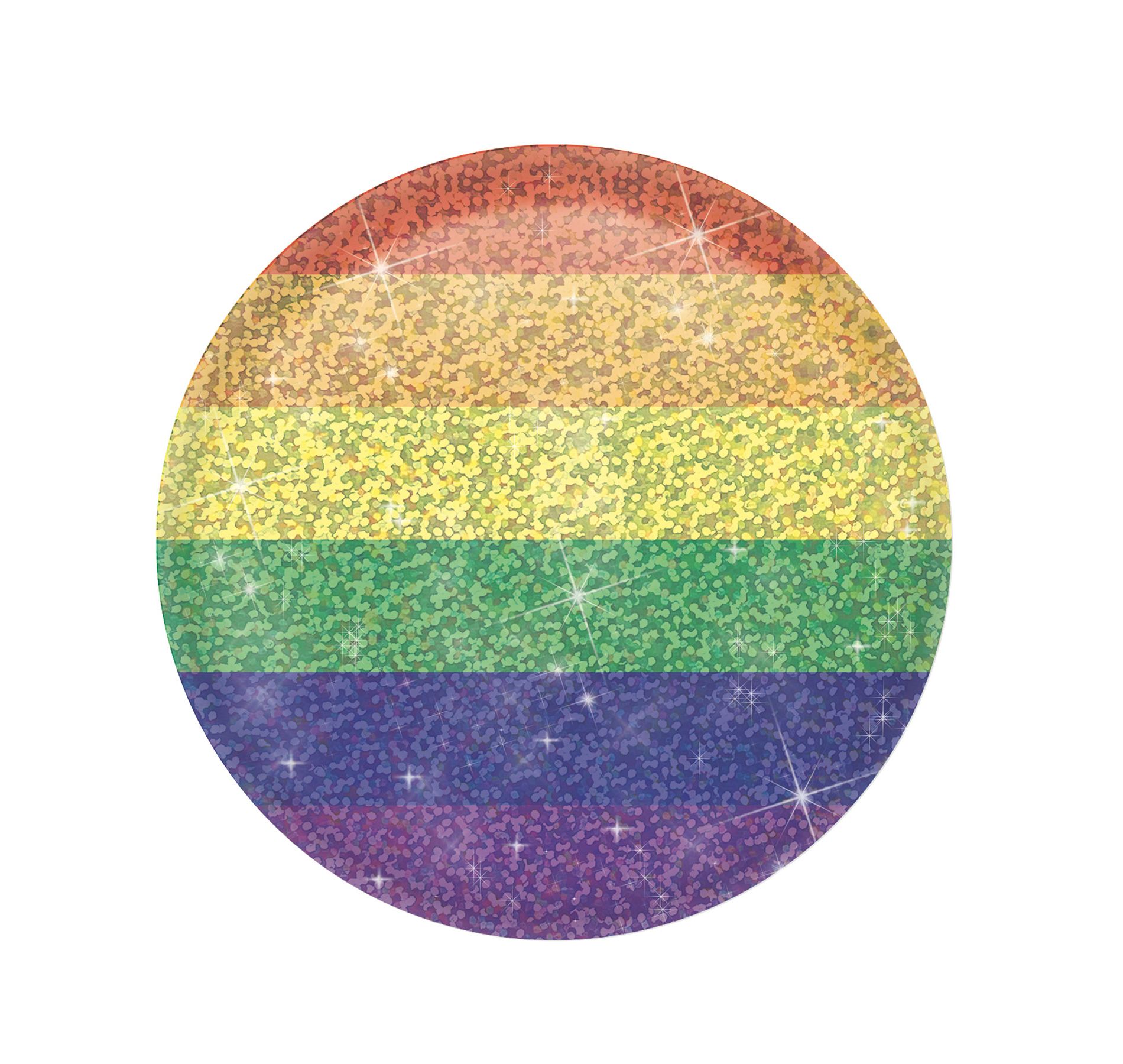 Beistle Rainbow Button, 2", (6/Pkg) Multicolored