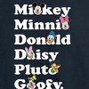 Men's - Disney - Mickey's Character List Long Sleeve Graphic T-Shirt - 2 of 4