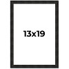 PosterPalooza | 13x19 Thin Barnwood Picture Frame, UV Acrylic, 2 Finishes - Grey and Black - 2 of 4