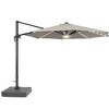 Sonkuki 11FT Round Offset Outdoor Patio Solar LED Cantilever Umbrella Aluminium Pole with Base - 2 of 4