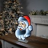 Santa Head Ekkolight Acrylic 16"H Christmas Lighted Decor – Red & White Holiday Accent by Melrose - 4 of 4