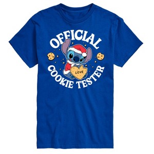 Men's - Lilo and Stitch - Christmas Official Cookie Tester Short Sleeve Graphic T-Shirt - 1 of 4