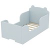 CAVINAS Childlike Bear-Shaped Toddler Bed Frame with Fence,Ages 3-6 Small Floor Bed for Kids Room,Bedroom - 4 of 4