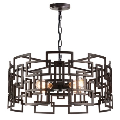 CWI Lighting Litani 4 Light Down Chandelier With Brown Finish