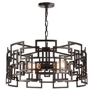 CWI Lighting Litani 4 Light Down Chandelier With Brown Finish - 1 of 4