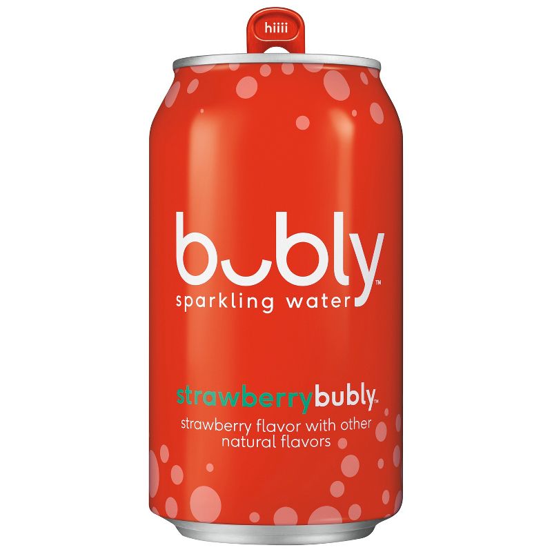 bubly Strawberry Sparkling Water - 8pk/12 fl oz Cans, 4 of 12