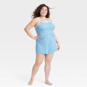 Women's Ribbed Tank Top and Shorts Pajama Set - Colsie™ - 1 of 3