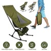 LakeForest "Portable Camping Rocking Chair – High Back, 198LBS Capacity, Breathable Mesh, Includes Carry Bag, Ideal for Patio, Beach & Travel" Green - 2 of 4