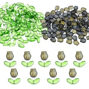Unique Bargains Craft Embellishments Tulip Flower Crystal Glass Beads 200 Pcs - 1 of 4