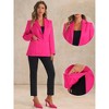 Allegra K Women's Office Long Sleeve Lapel Collar Solid Blazer - 2 of 4