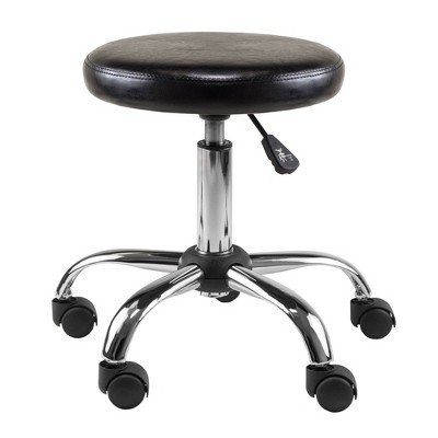 Clark Adjustable Height Swivel Bar Stool with Cushion Black - Winsome