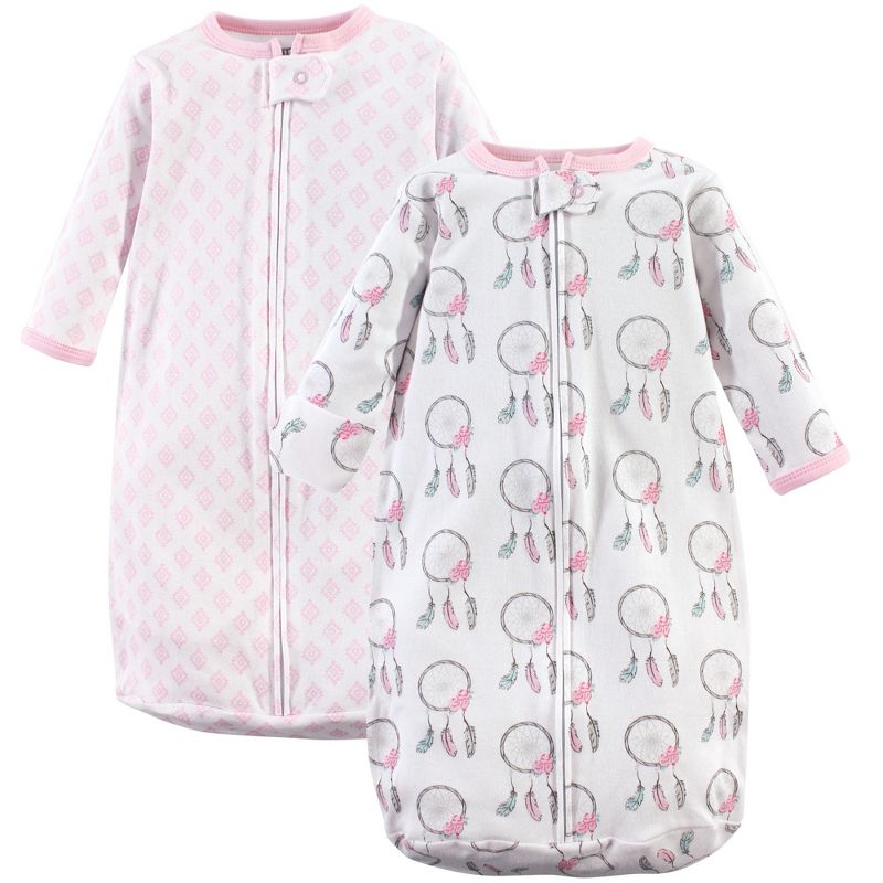 Hudson Baby Infant Girl Cotton Long-Sleeve Wearable Sleeping Bag, Sack, Blanket, Dream Catcher, 1 of 5