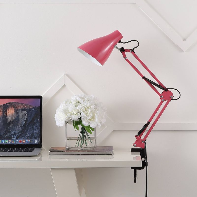 28.5" Odile Classic Industrial Adjustable Articulated Clamp-On Task Lamp (Includes LED Light Bulb) - JONATHAN Y, 3 of 9