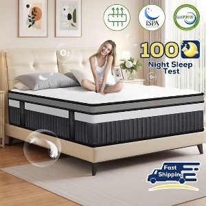 King Mattress 14 inch Mattress King Size, Cooling Memory Foam Mattress in a Box, Medium-Firm for Pressure Relief&Cooler Sleep, CertiPUR-US - 1 of 1