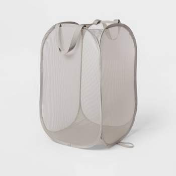 Folding X-Frame Single Sorter Hamper Matte White - Brightroom™