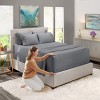 Hearth & Harbor 6 Piece Sheet Set, Extra Deep Pocket Sheets Fits Mattress up to 21", Soft Microfiber Sheets - 2 of 4
