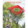 VEVOR Volleyball Setter Training Equipment, Angle and Height Adjustable Volleyball Trainer, Portable Practice Net, Red&Black - 3 of 4