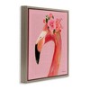 Stupell Industries Floral Flamingo Pink Portrait, 18" x 18" - 3 of 4