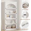 68.7" Tall Arched Bookshelf Bookcase with Storage,5-Tier Farmhouse Book Shelf,Wooden Bookshelves for Home Office, Living Room - 4 of 4