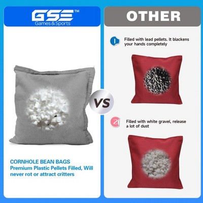 Gray and Black Regulation Size Cornhole Bean Bags Set