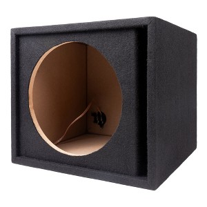 Maxxlink MBXP-112 12" Single Sealed Subwoofer Box Enclosure, Universal Fit,Black - 1 of 4