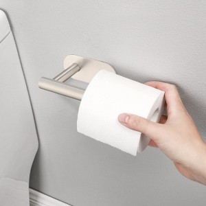 Toilet Paper Holder Self Adhesive, Stainless Steel Rustproof Adhesive Toilet Roll Holder no Drilling - 1 of 4