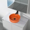 ChicFurnit Bathroom Sinks Ceramic Circular Vessel Sink Stylish Appearance for Bathroom, Orange, 15.7"*15.7"*4.7" - 3 of 4