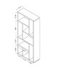 TOAOTBNBO Contemporary Bookcase with 9 Open Compartments, Vertical Bookshelves with Storage Cabinet, Display Book Shelf for Living Room, White - 3 of 4