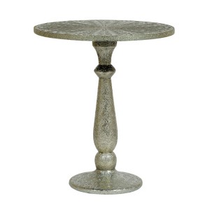 Elegant Silver Pedestal Side Table: A Touch of Sophistication for Your Home Decor - 1 of 3