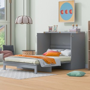 Whisen Modern Design Murphy Bed, Folded into a Cabinet with Large Drawers - 1 of 4