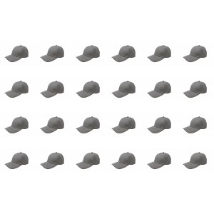 24 Pack Bulk Baseball Caps Ideal for Uniforms Giveaways or Custom - 1 of 4