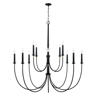 Capital Lighting Amara 12 - Light Chandelier in  Matte Black/Brass