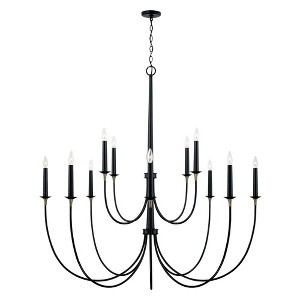 Capital Lighting Amara 12 - Light Chandelier in  Matte Black/Brass - 1 of 4