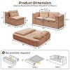 80" Convertible Sleeper Sofa with Chaise Lounge and Blanket Cushion for Living Room – 3irtyhousy - 4 of 4