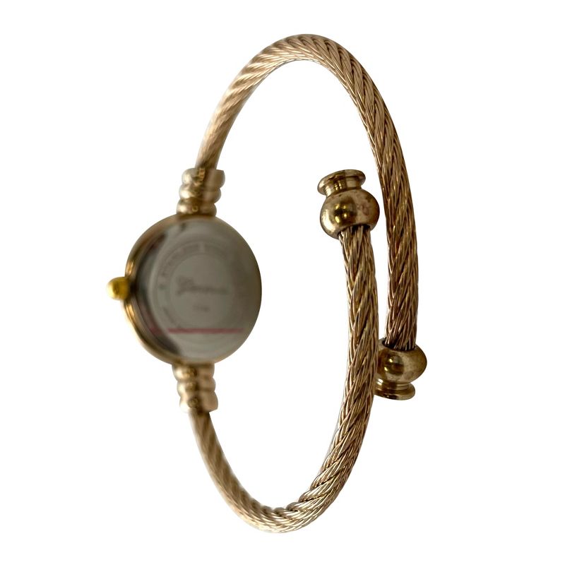 Olivia Pratt 3 Pack Fashion Analog Bangle Cuff Wrist Bracelet Wire Bangle Women Watch, 5 of 6