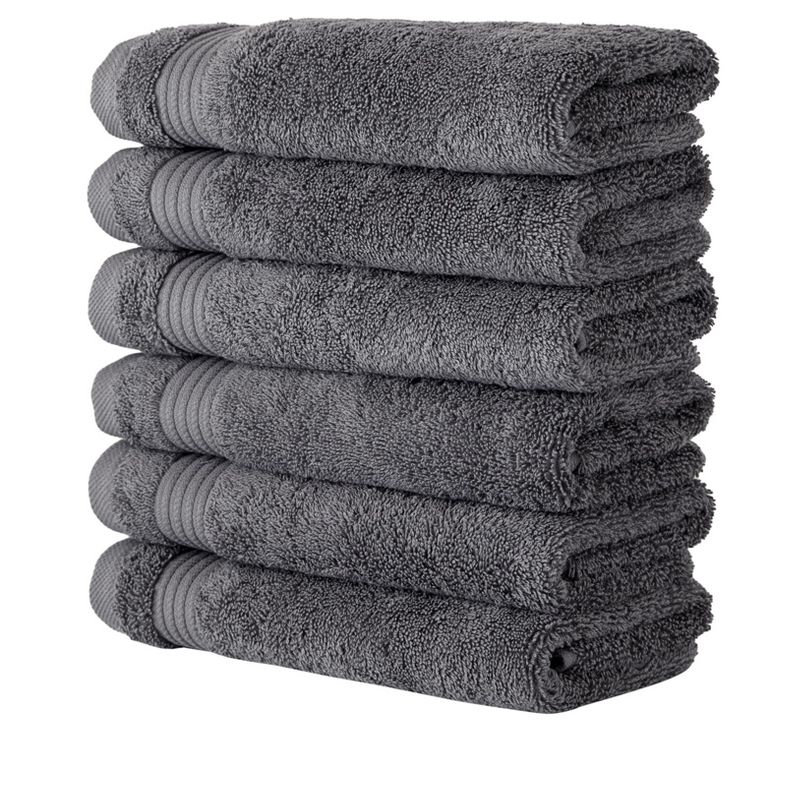 Classic Turkish Towels Amadeus 6 Piece Hand Towel Set - 16x27, Gray, 2 of 7