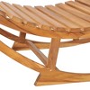 vidaXL Rocking Sun Lounger with Cushion Solid Teak Wood - 3 of 4