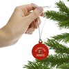 Delaware State University Hornets Logo Mini Small Tiny Wood Christmas Tree Holiday Ornament - 3 of 4