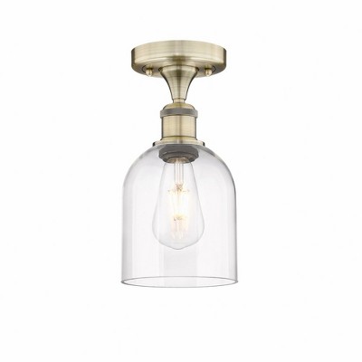 Bella - 1 Light Semi-Flush Mount In Industrial Style-9.63 Inches Tall and 5.5 Inches Wide