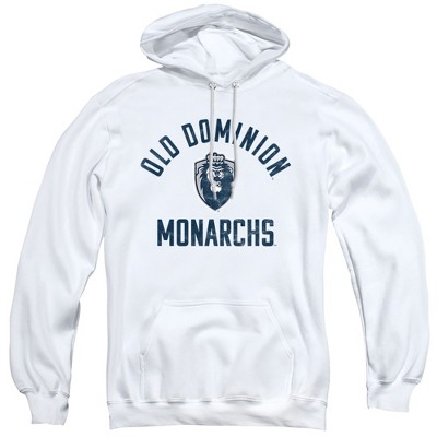 NCAA Campus Lab Old Dominion University Official Monarchs Logo Unisex Adult Pull Over Hoodie White Large