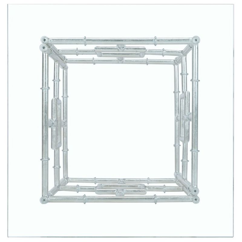 Dermot Glass Top Accent Table - Silver/Clear Glass - Safavieh., 4 of 8
